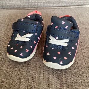 Infant Size 3 Carter’s Shoes Navy Blue w/ Hearts